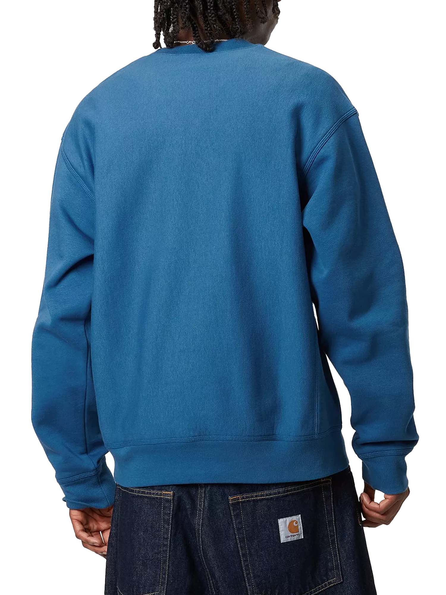 Carhartt Wip American Script Sweatshirt Blu