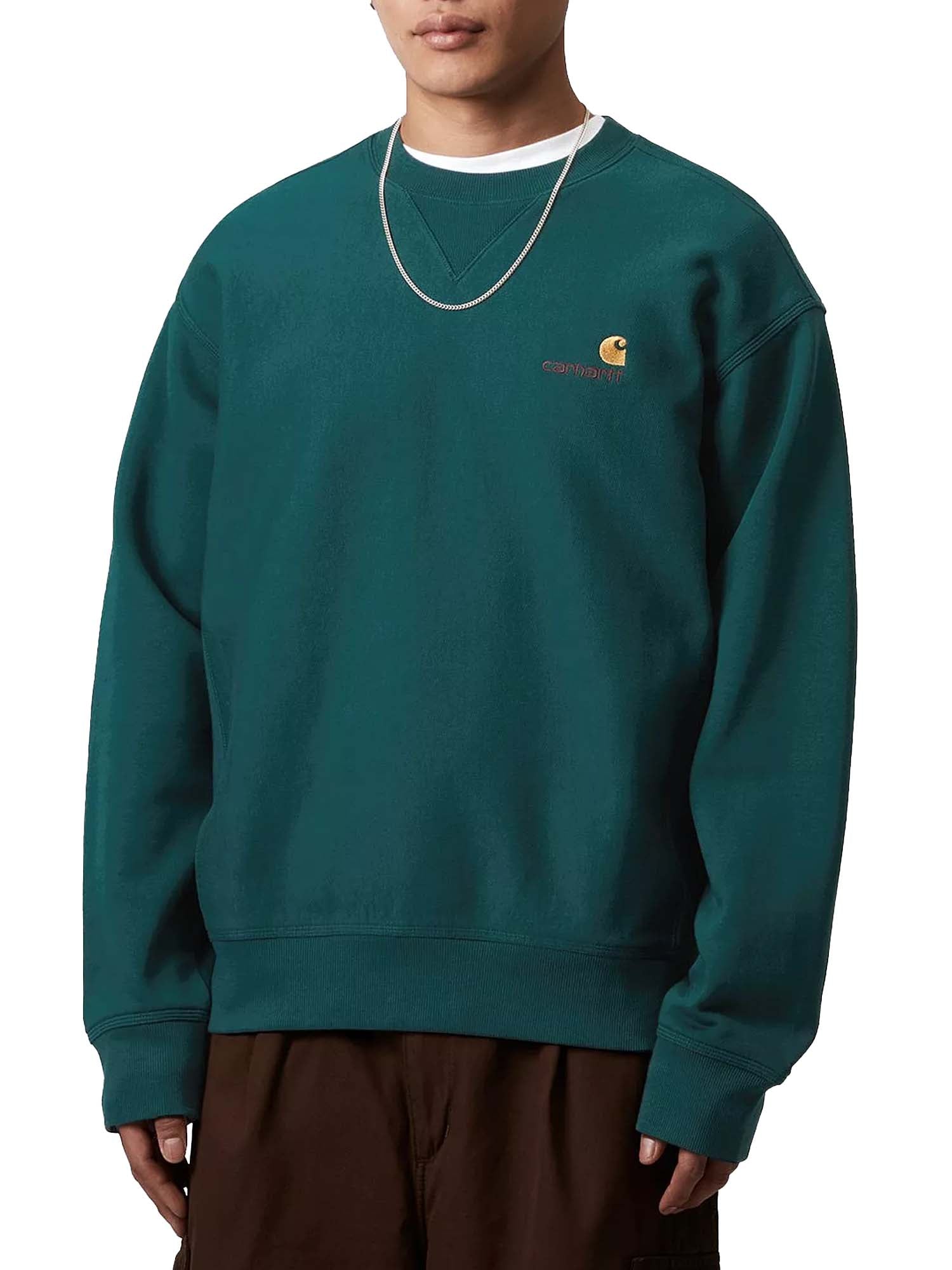 Carhartt Wip American Script Sweatshirt Verde