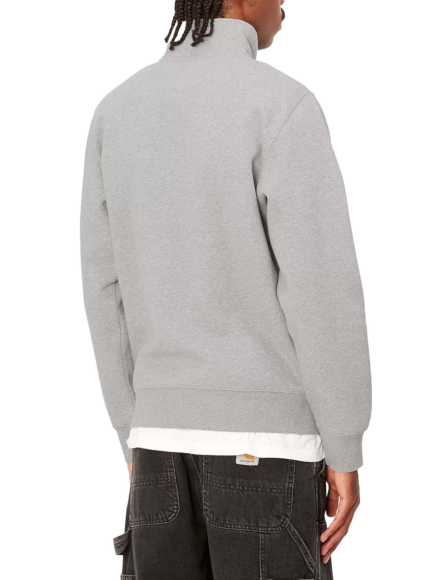 Carhartt Wip Chase Neck Zip Sweatshirt Grigio