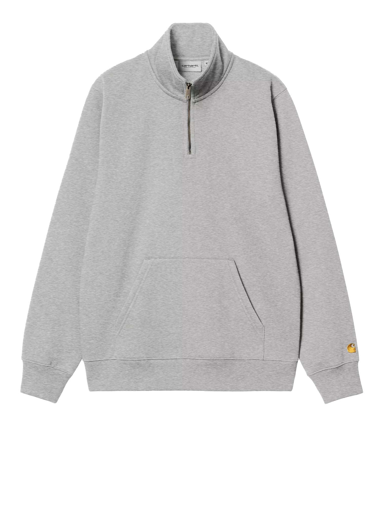 Carhartt Wip Chase Neck Zip Sweatshirt Grigio