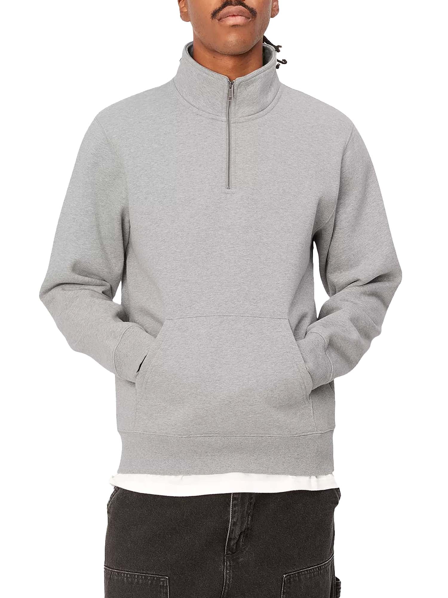 Carhartt Wip Chase Neck Zip Sweatshirt Grigio