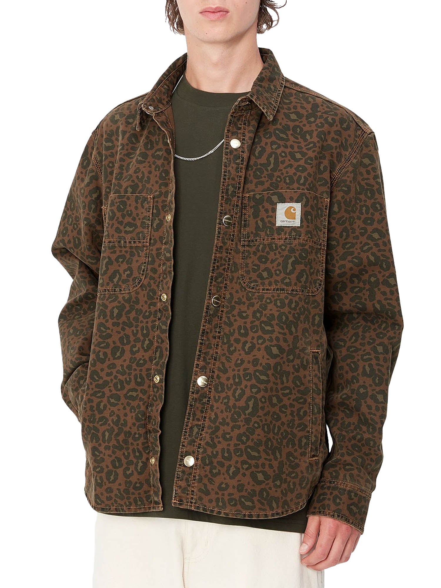 Carhartt Wip Conro Shirt Jac Marrone