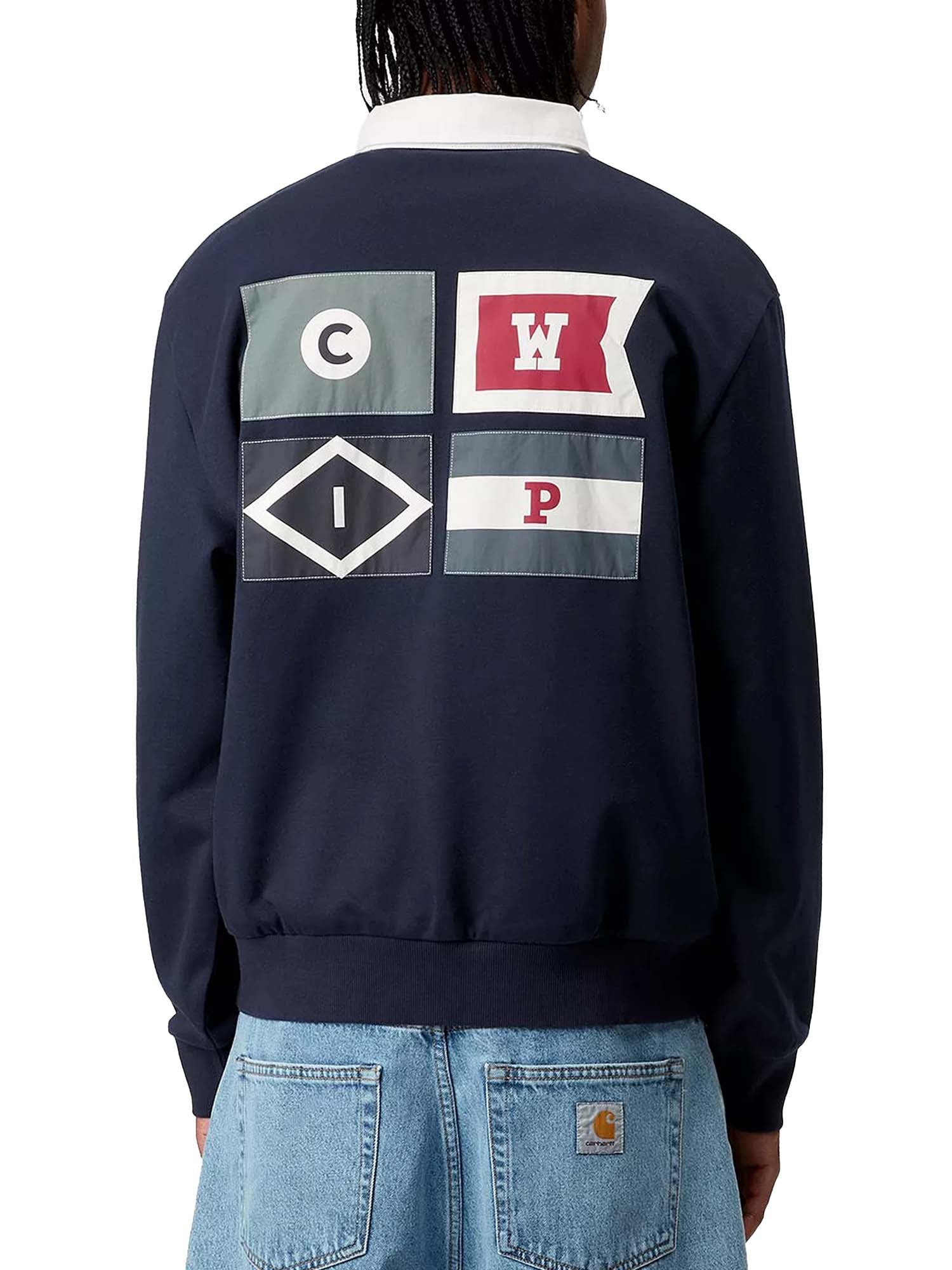 Carhartt Wip Flags Rugby Sweatshirt Blu