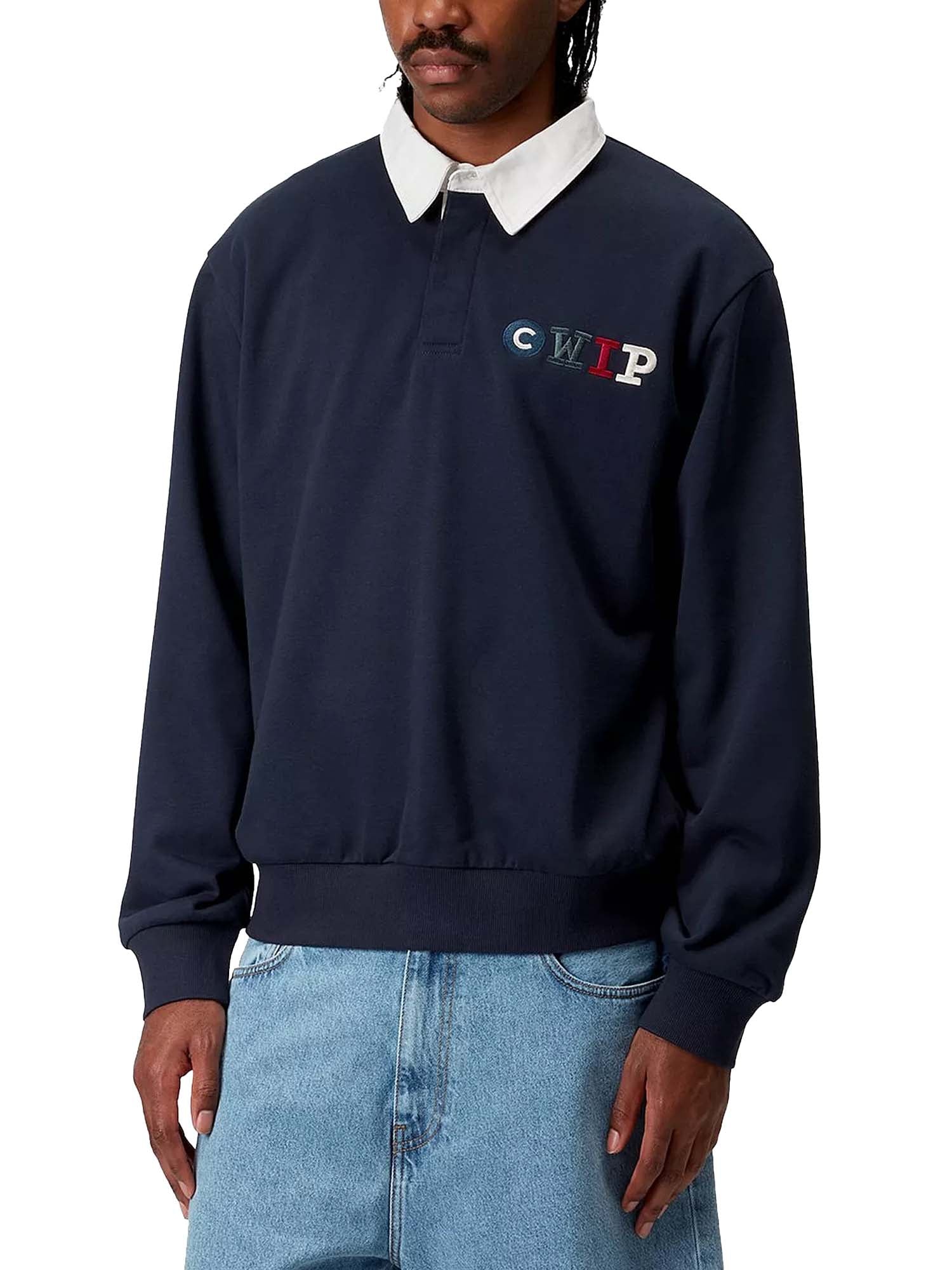 Carhartt Wip Flags Rugby Sweatshirt Blu