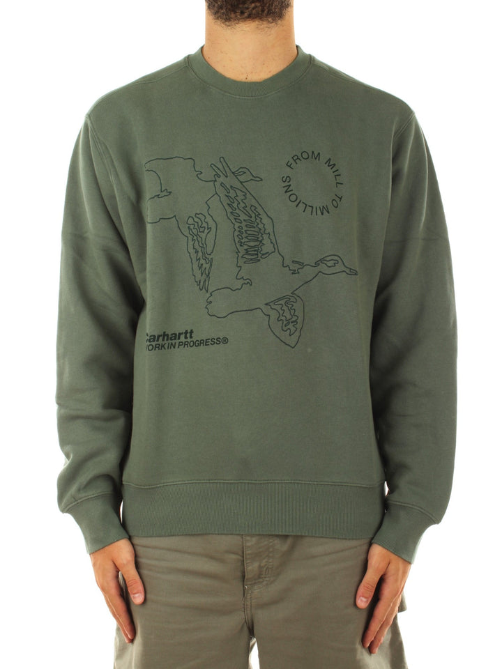 Carhartt Wip Flying Ducks Sweat Verde