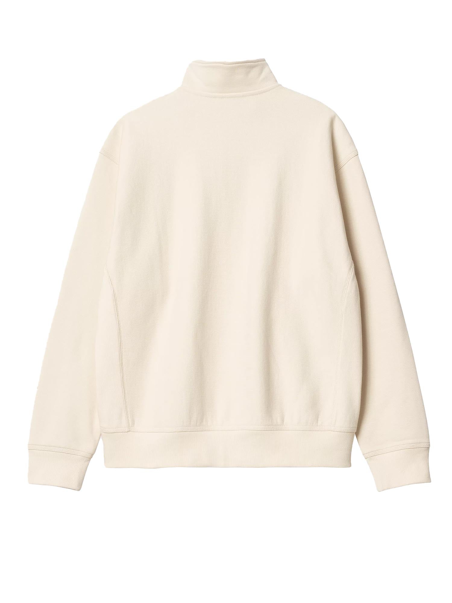 Carhartt Wip Half Zip American Script Sweatshirt Bianco