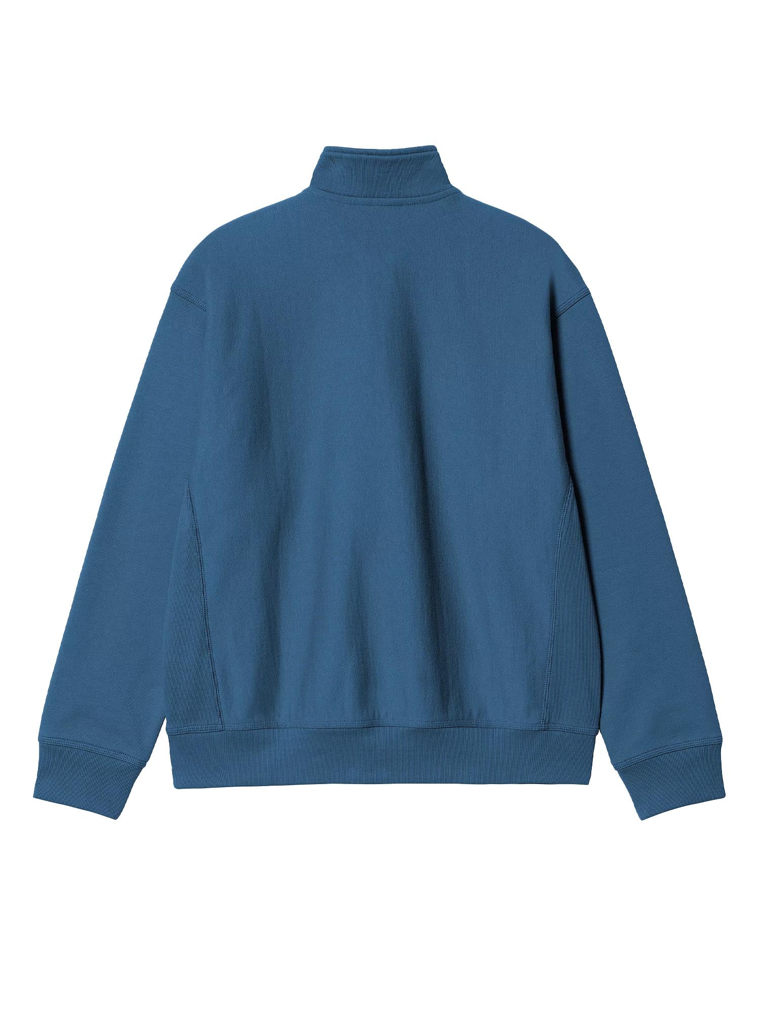 Carhartt Wip Half Zip American Script Sweatshirt Blu