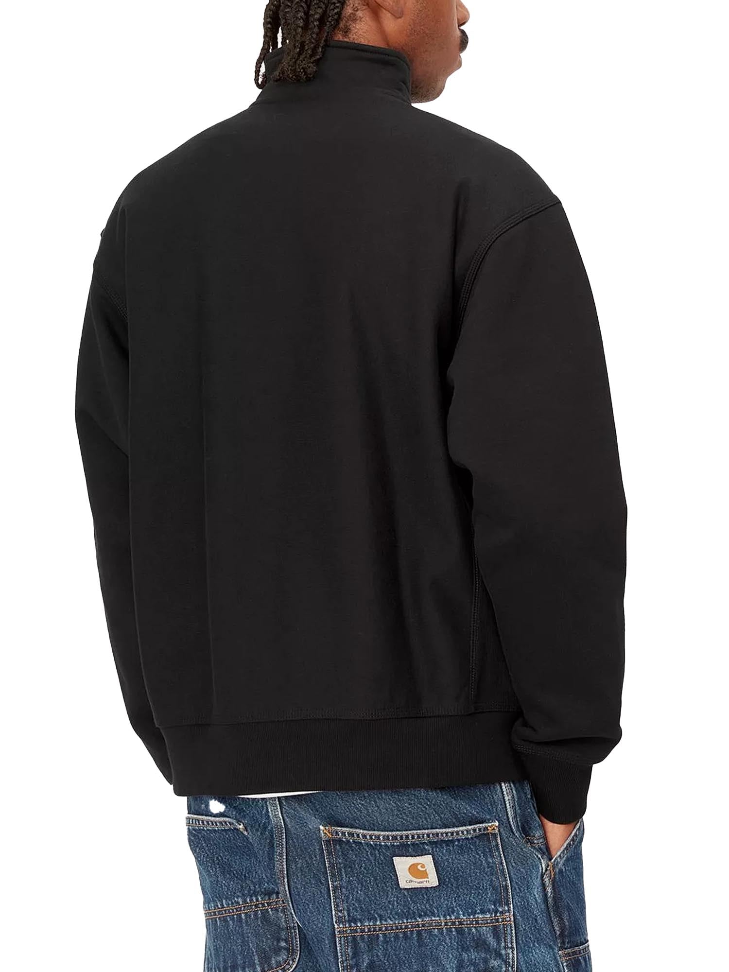 Carhartt Wip Half Zip American Script Sweatshirt Nero