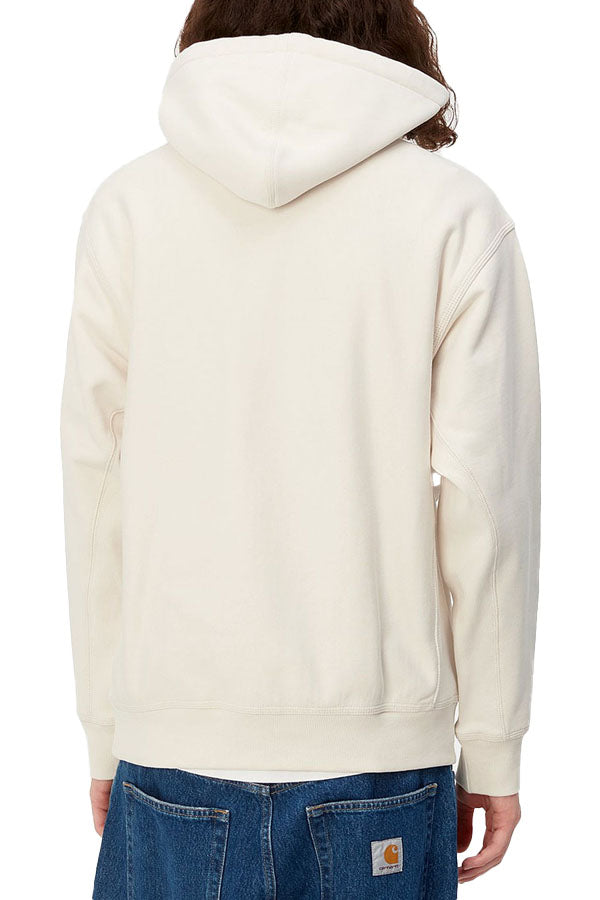 Carhartt Wip Hooded American Script Sweatshirt Bianco