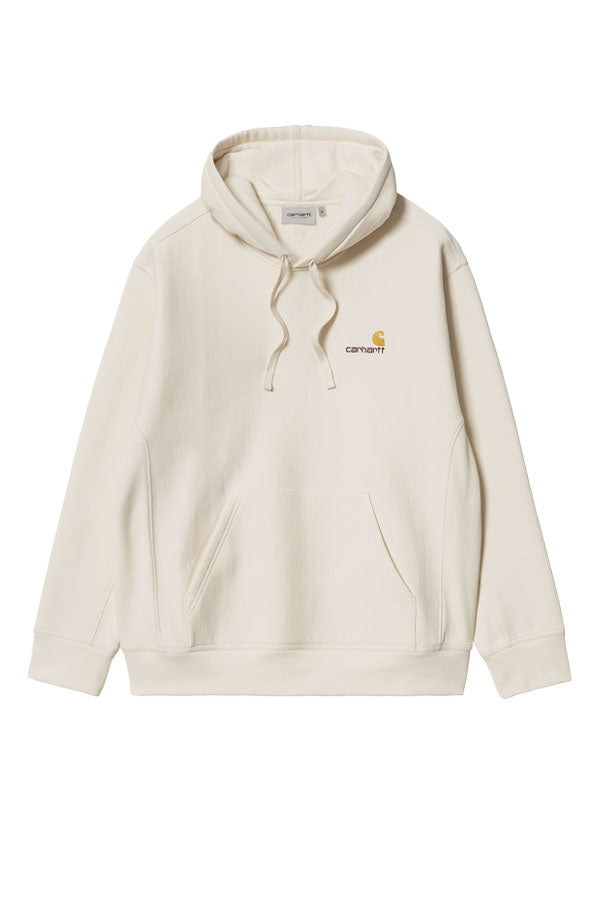 Carhartt Wip Hooded American Script Sweatshirt Bianco