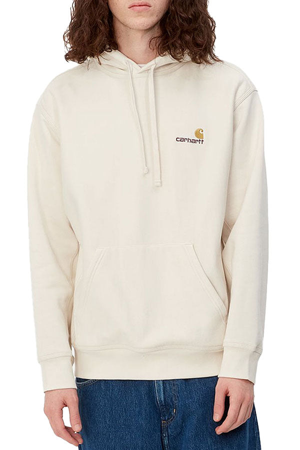 Carhartt Wip Hooded American Script Sweatshirt Bianco