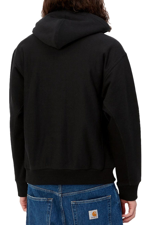 Carhartt Wip Hooded American Script Sweatshirt Nero