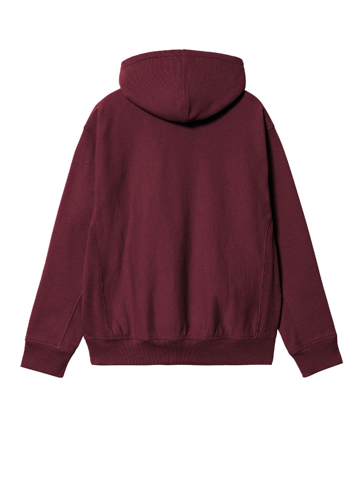 Carhartt Wip Hooded American Script Sweatshirt Rosso