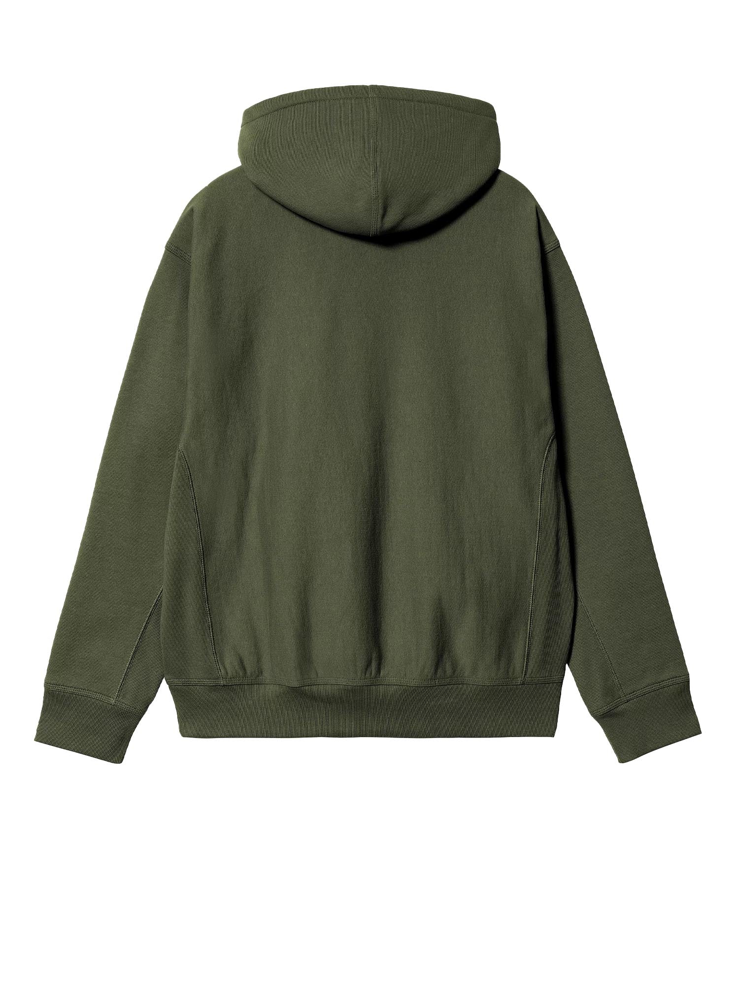 Carhartt Wip Hooded American Script Sweatshirt Verde