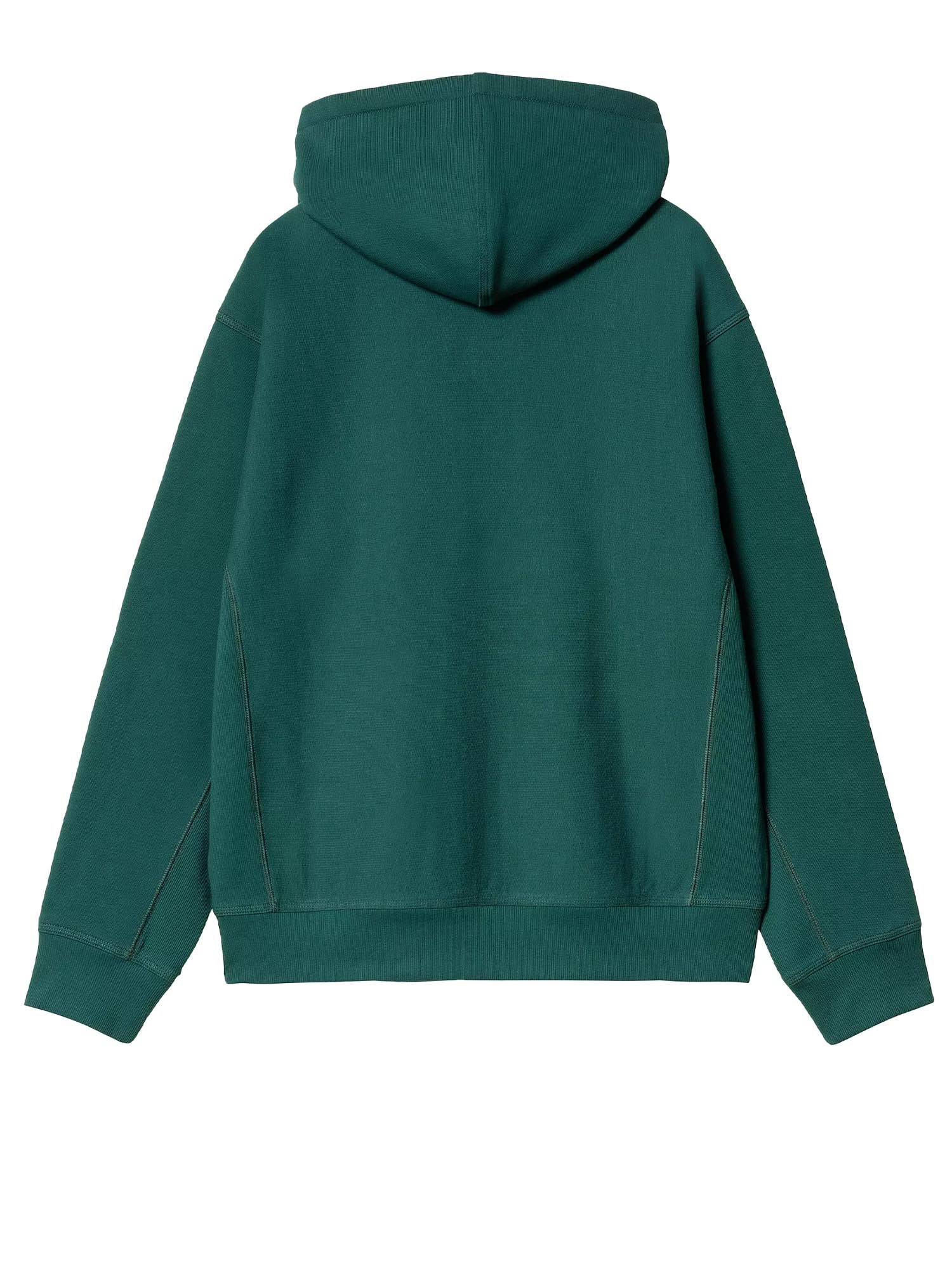 Carhartt Wip Hooded American Script Sweatshirt Verde