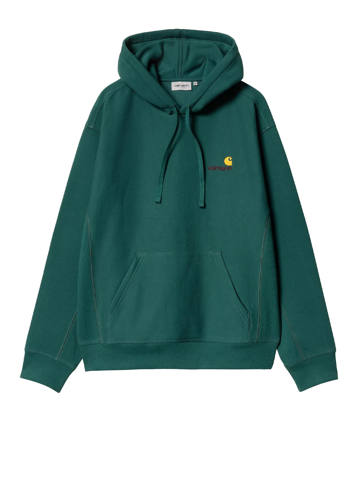 Carhartt Wip Hooded American Script Sweatshirt Verde