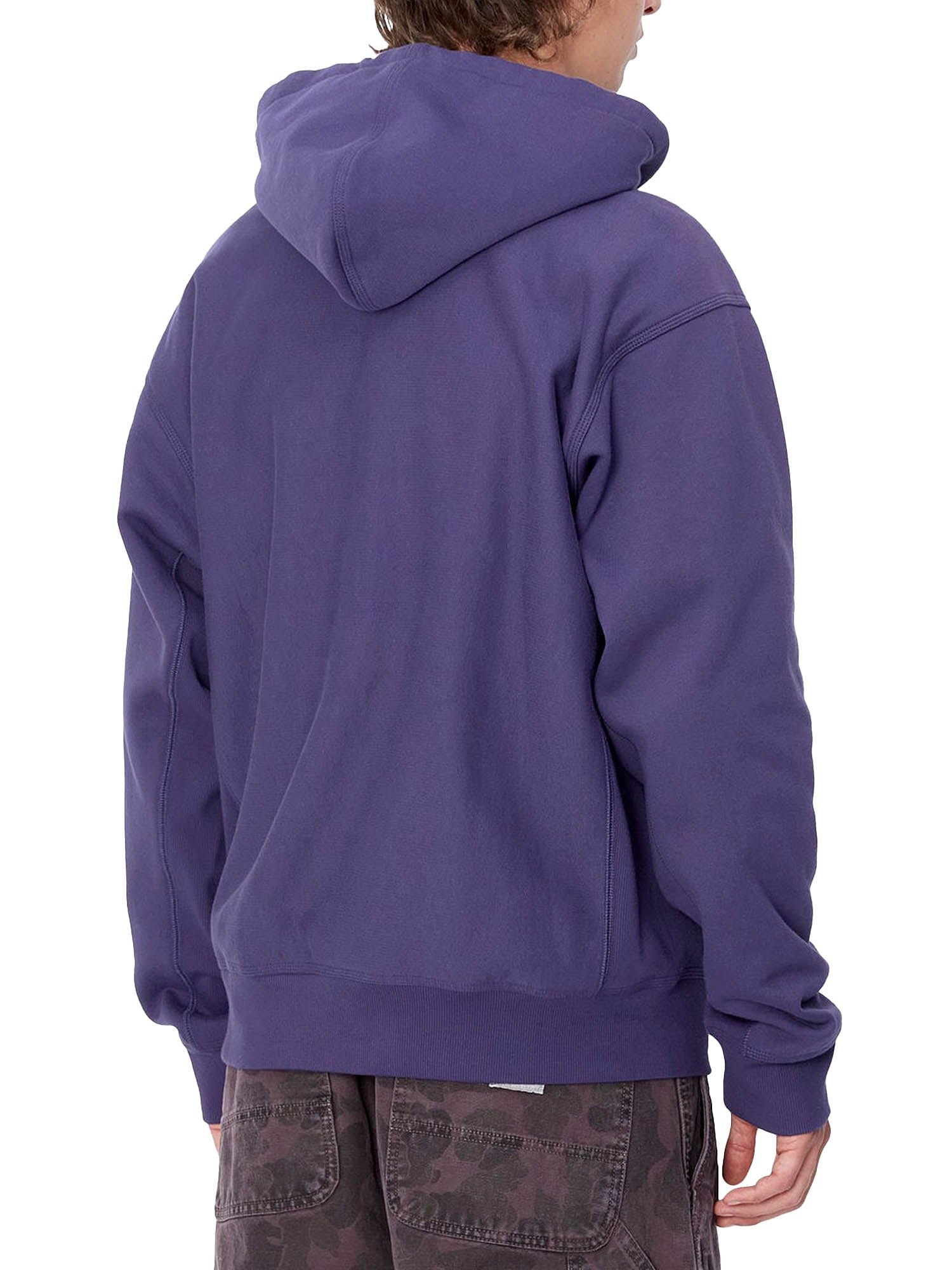 Carhartt Wip Hooded American Script Sweatshirt Viola