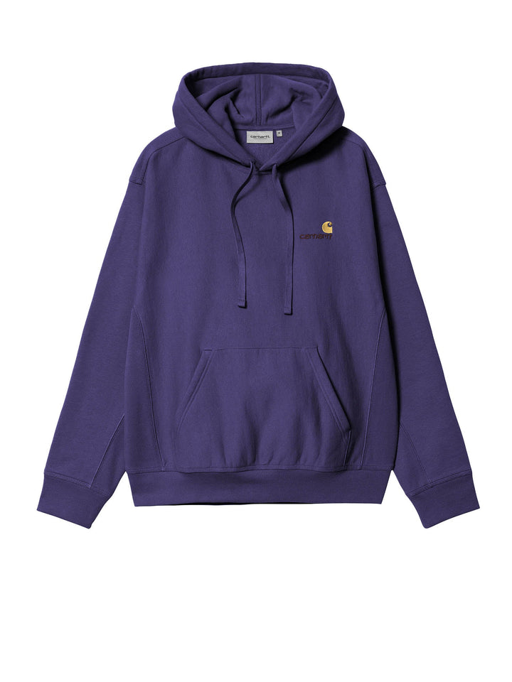 Carhartt Wip Hooded American Script Sweatshirt Viola