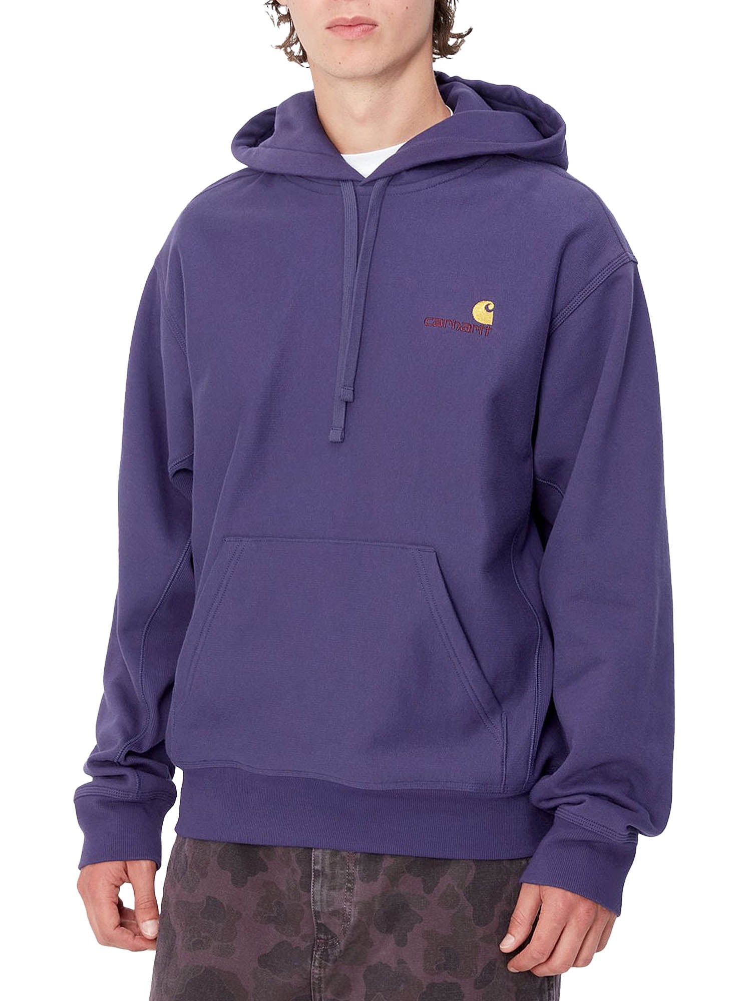 Carhartt Wip Hooded American Script Sweatshirt Viola