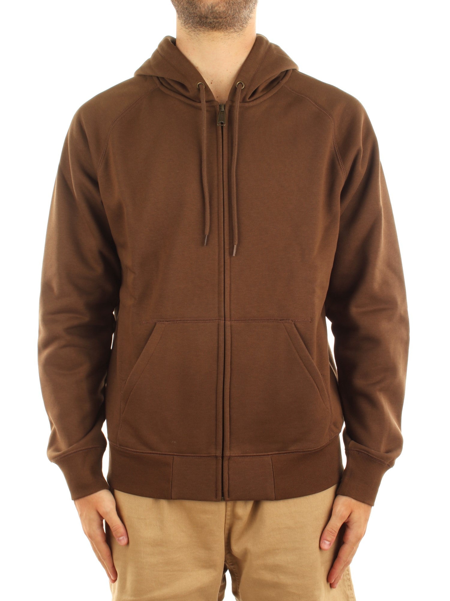 Carhartt Wip Hooded Chase Jacket Marrone