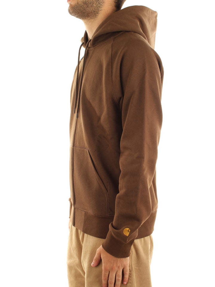 Carhartt Wip Hooded Chase Jacket Marrone