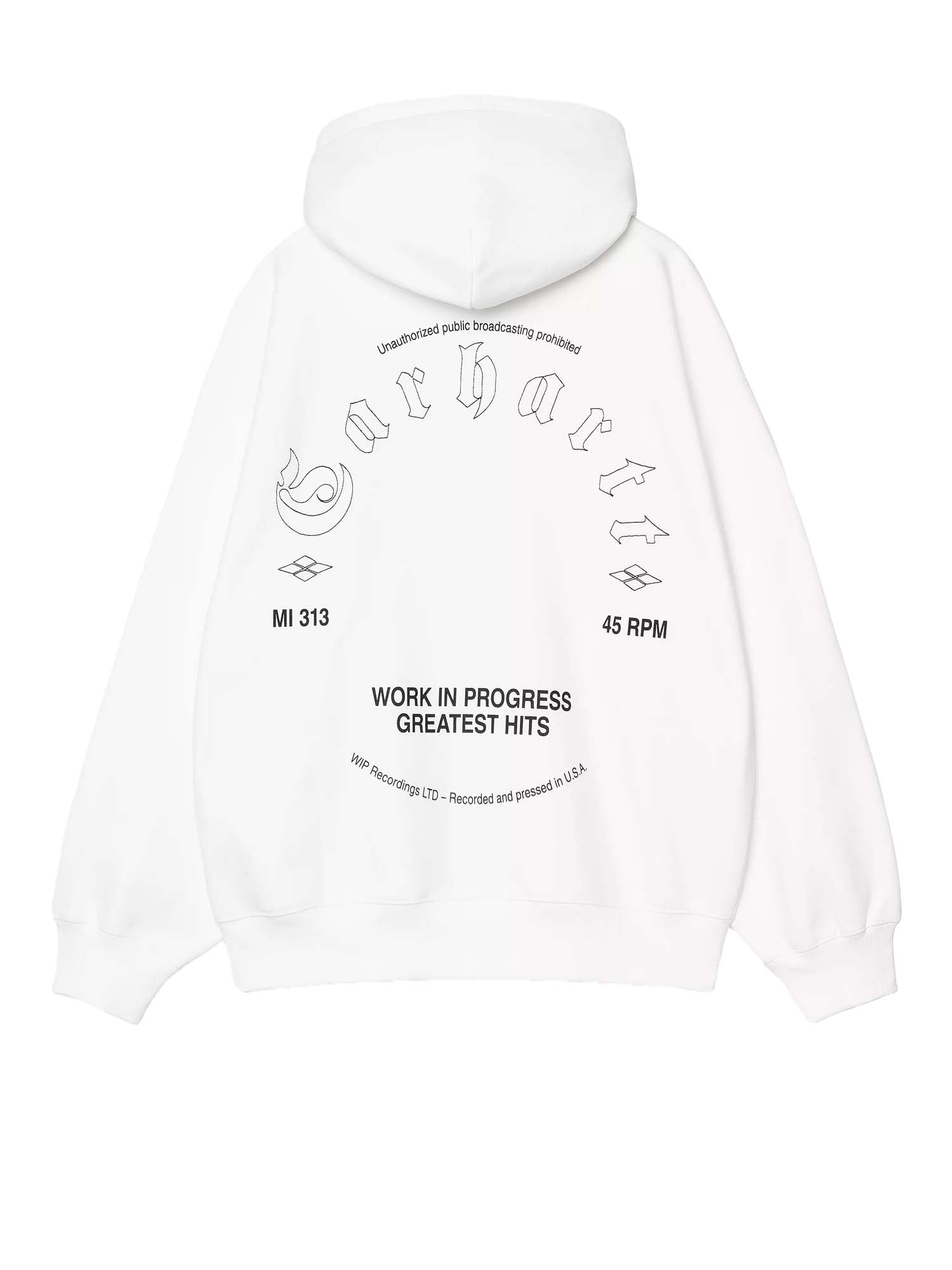 Carhartt Wip Hooded Greatest Hits Sweat Bianco