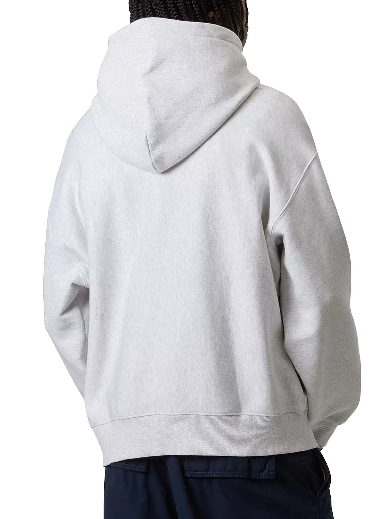 Carhartt Wip Hooded Label Script Sweat Grigio