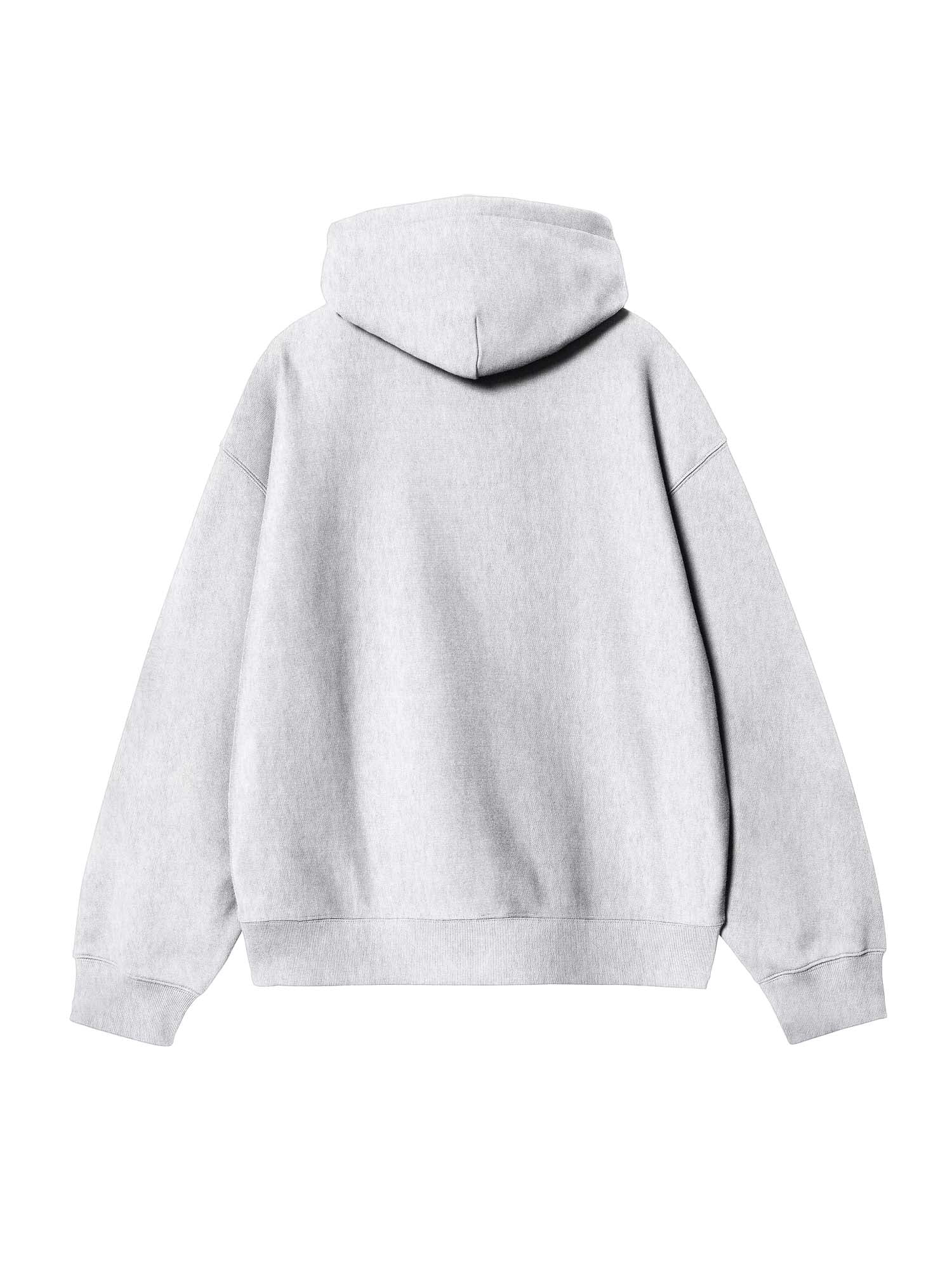 Carhartt Wip Hooded Label Script Sweat Grigio