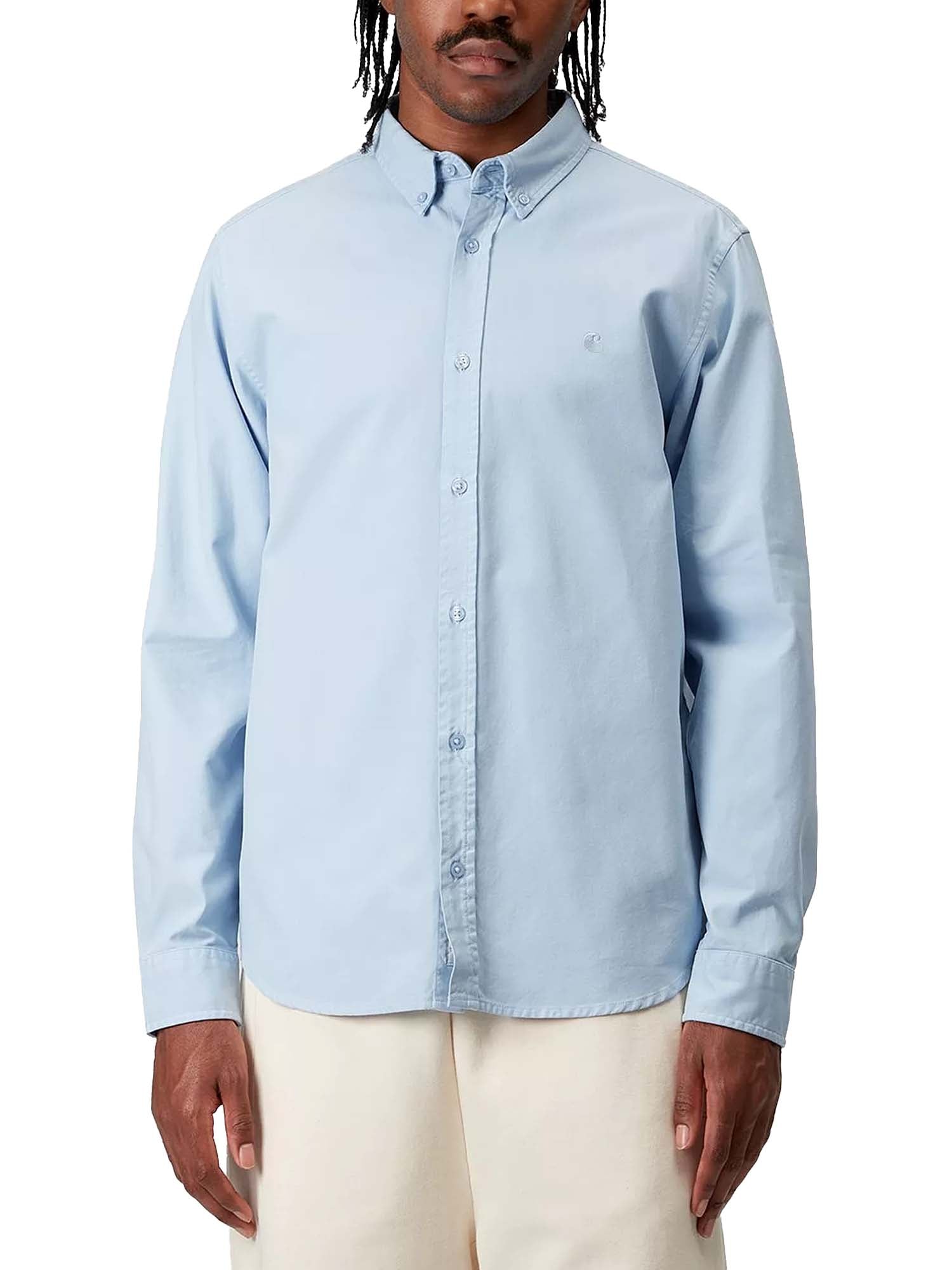 Carhartt Wip L/S Bolton Shirt Azzurro