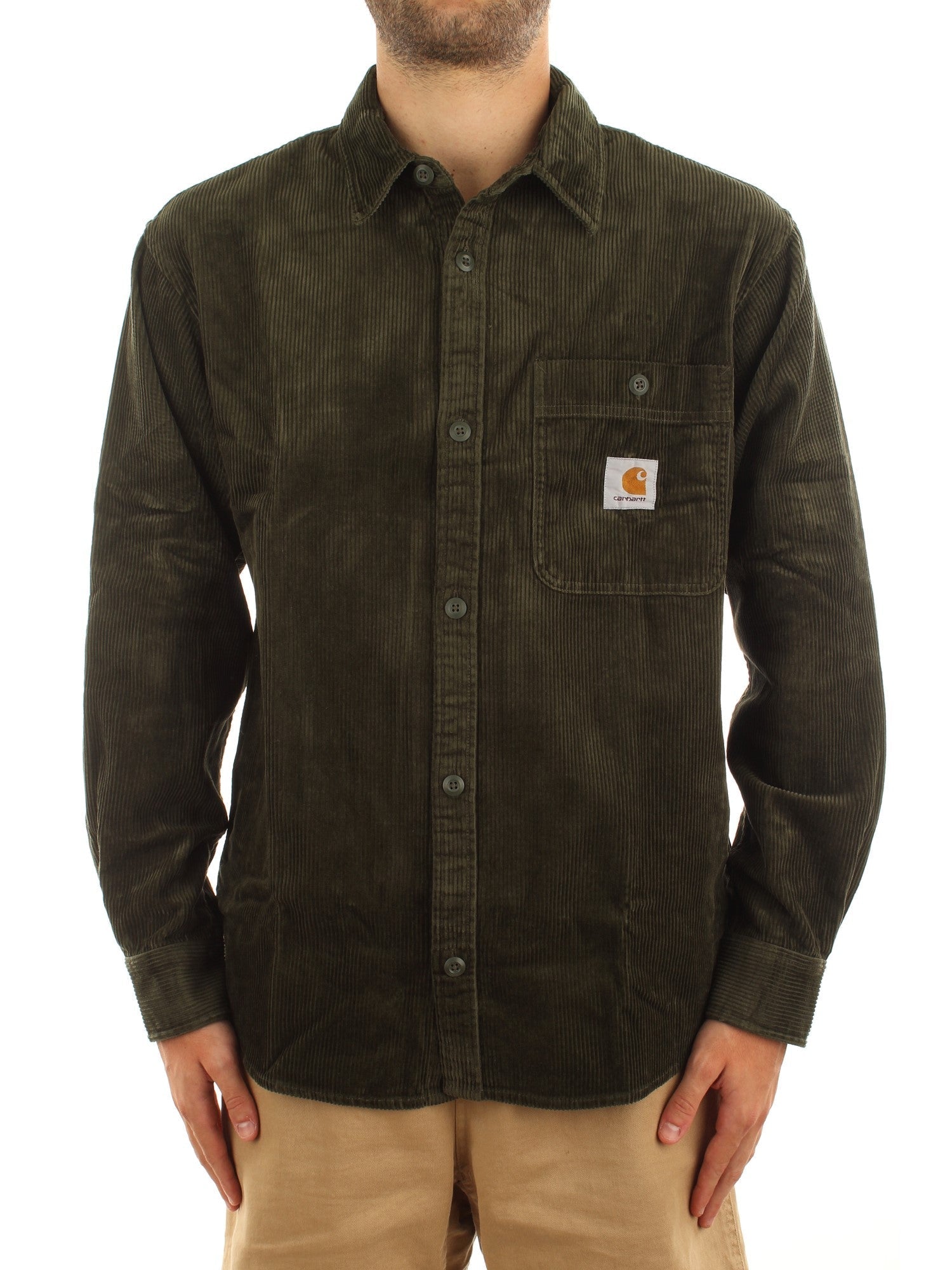 Carhartt Wip L/S Flint Shirt Office Verde