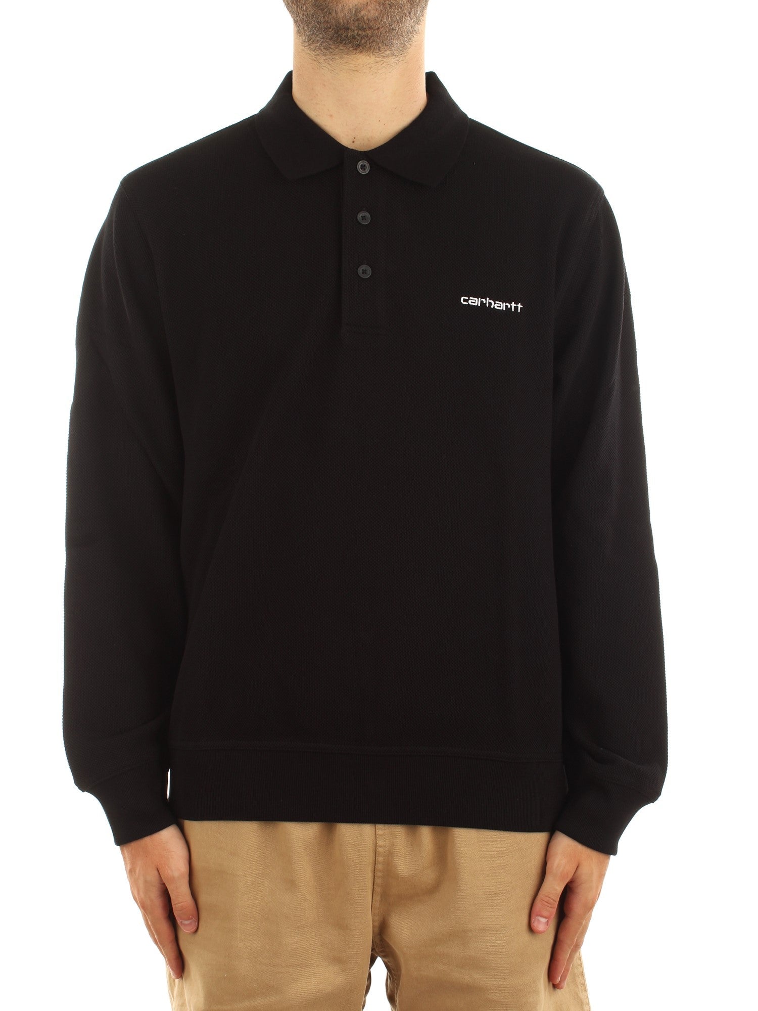 Carhartt Wip L/S Vance Rugby Shirt Nero