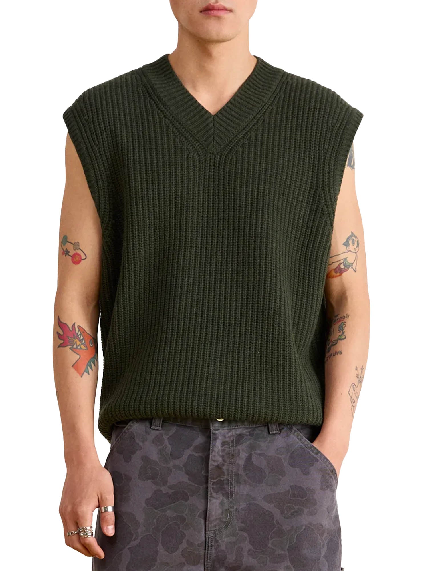 Carhartt Wip Marlon Vest Sweater Verde