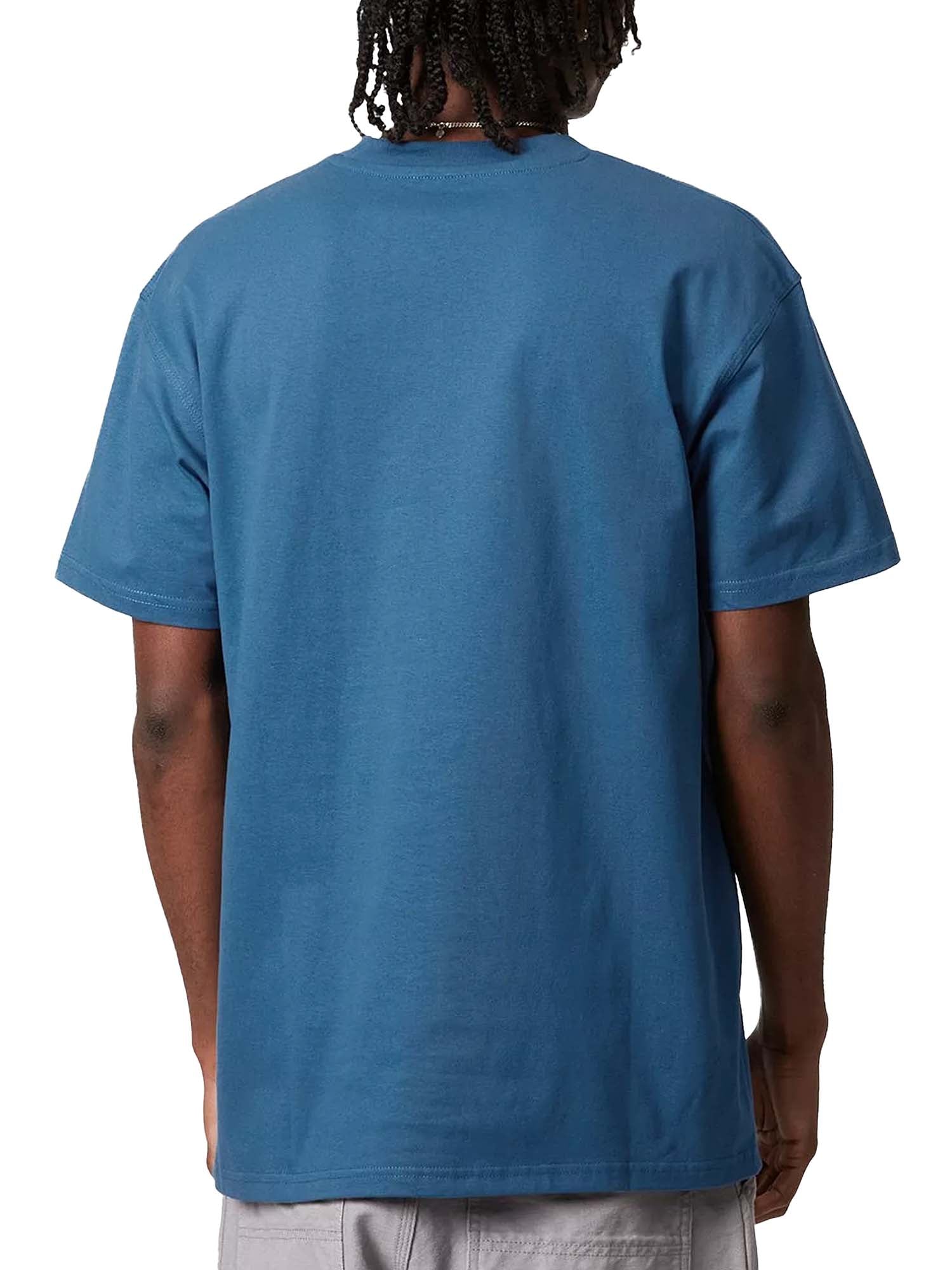 Carhartt Wip S/S American Script T-Shirt Blu