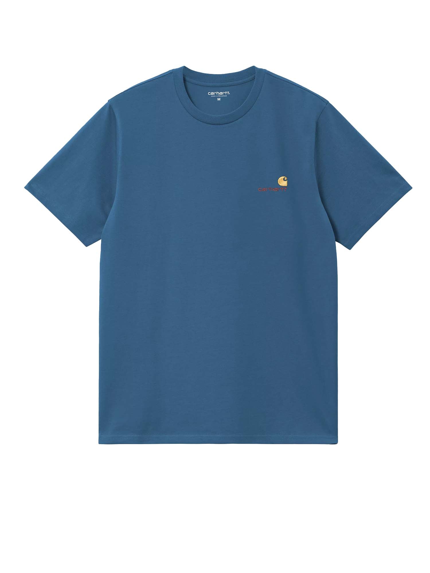 Carhartt Wip S/S American Script T-Shirt Blu