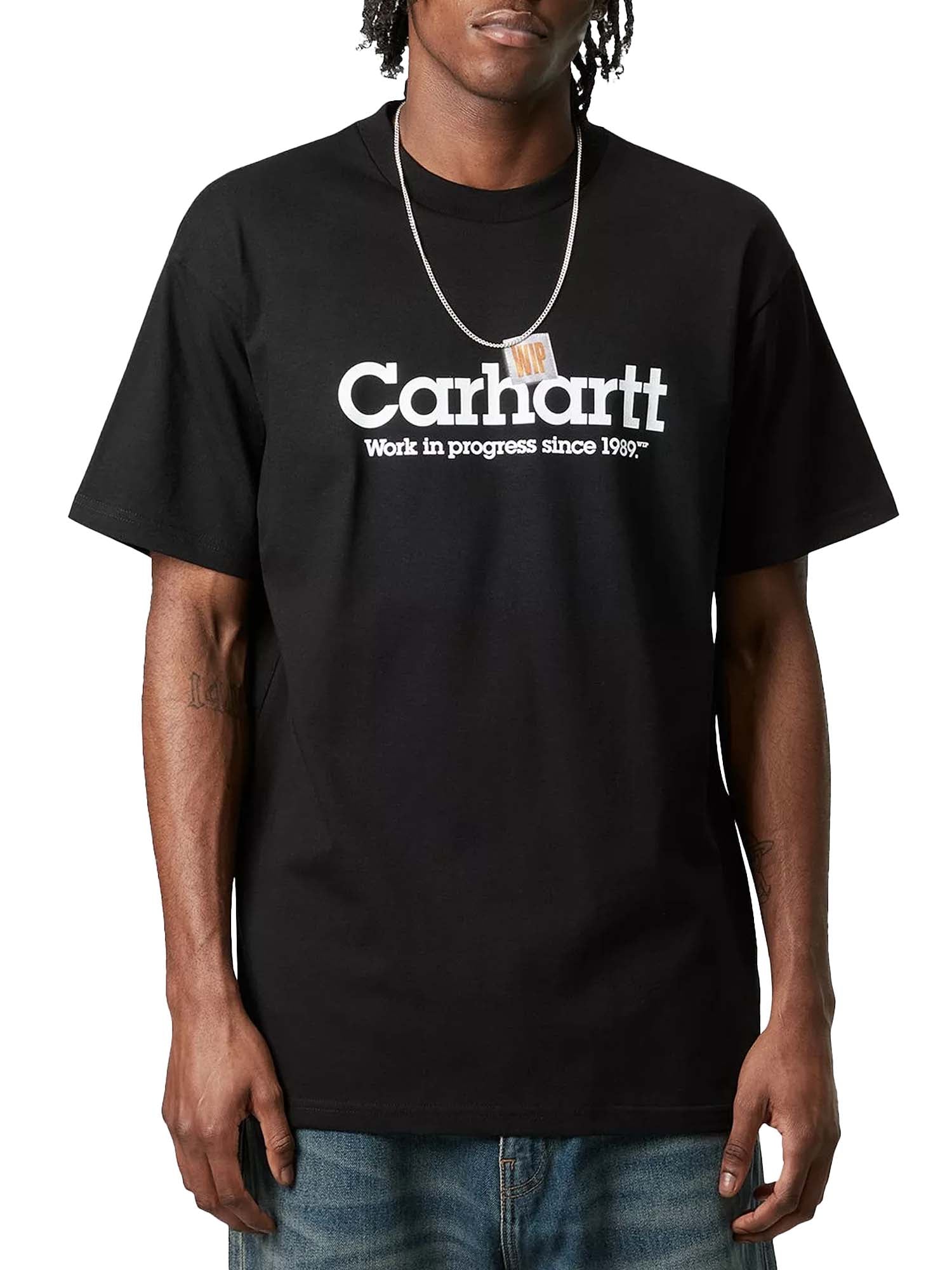 Carhartt Wip S/S American Script T-Shirt Nero