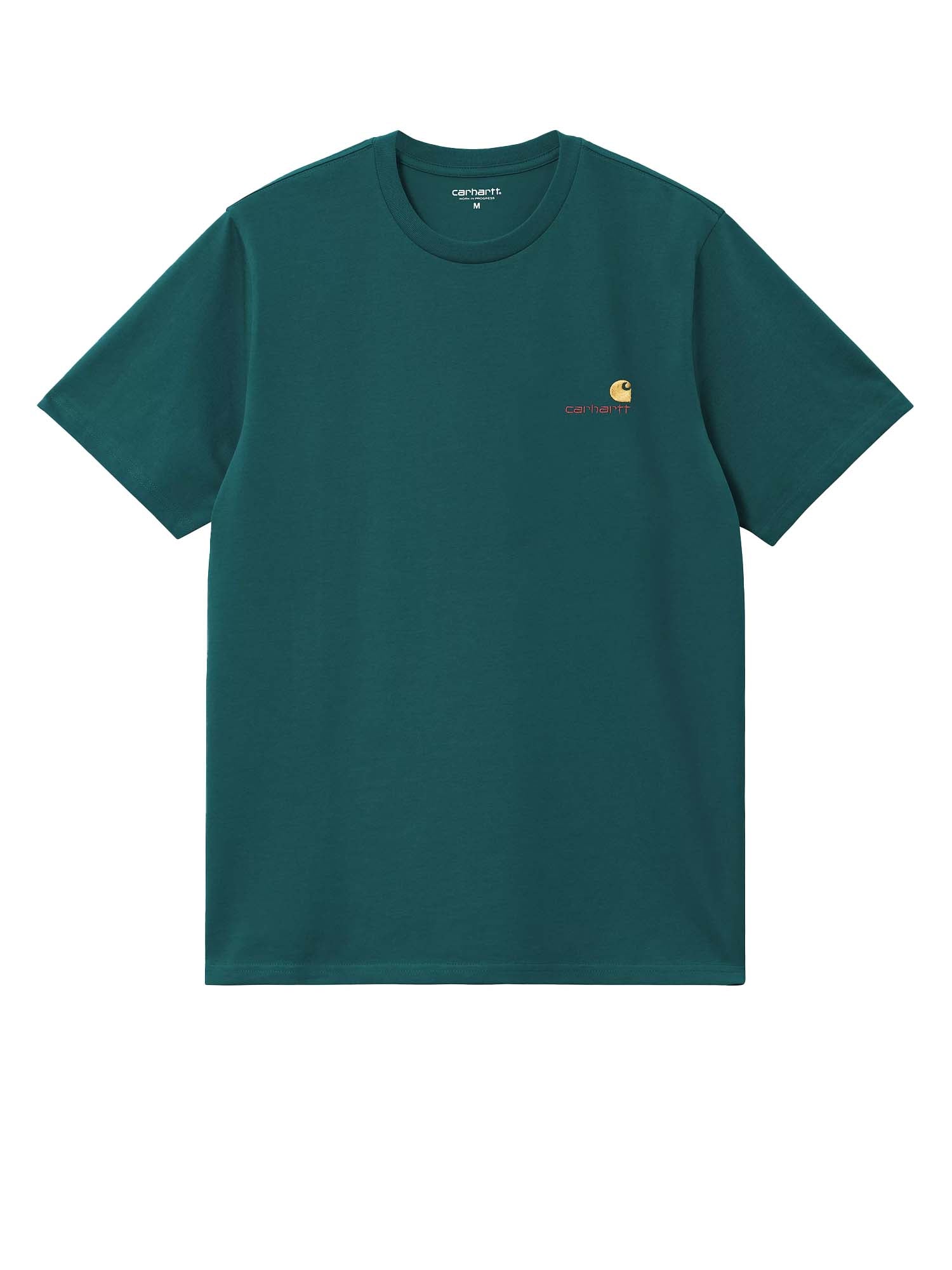 Carhartt Wip S/S American Script T-Shirt Verde