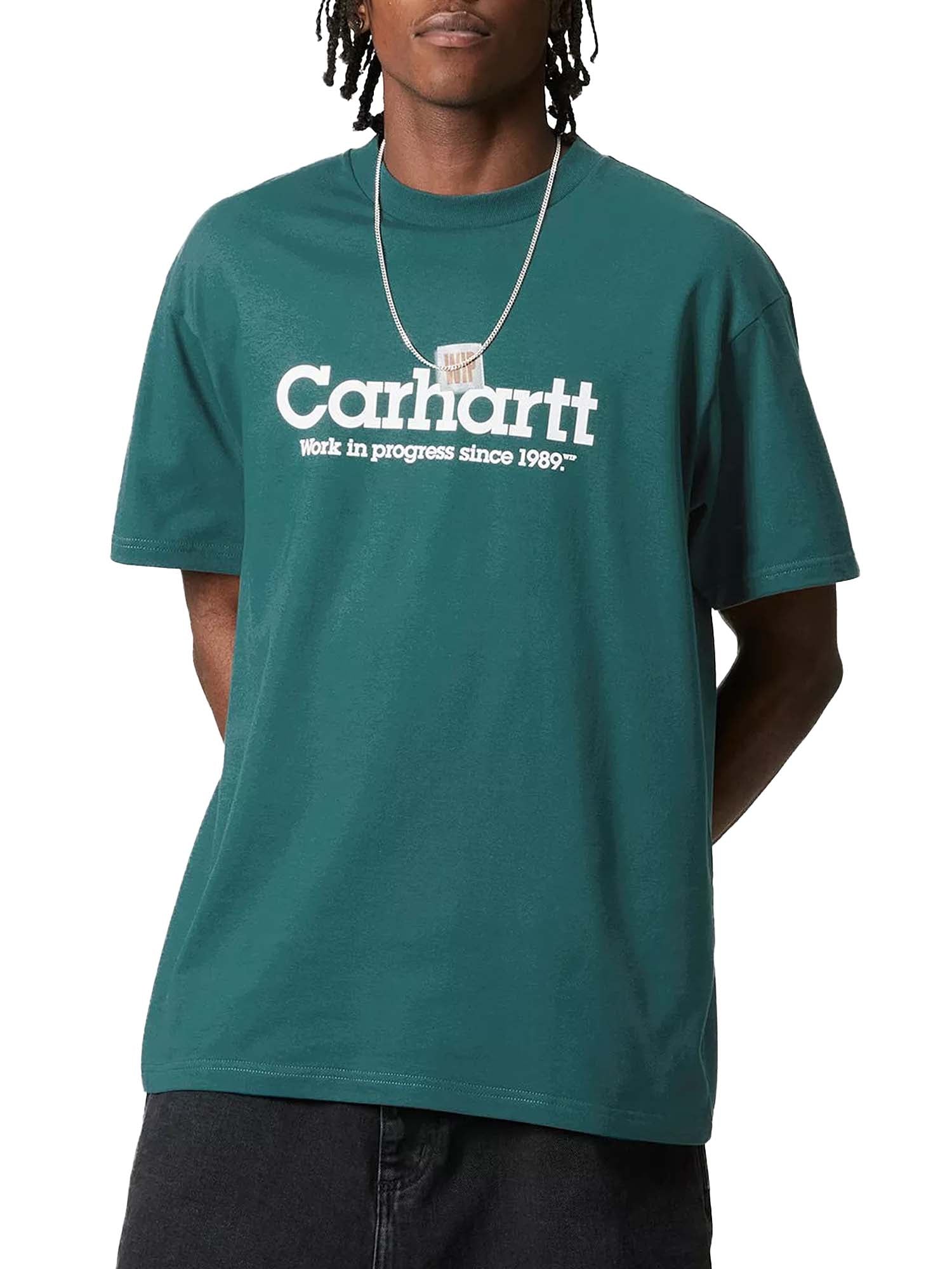 Carhartt Wip S/S American Script T-Shirt Verde