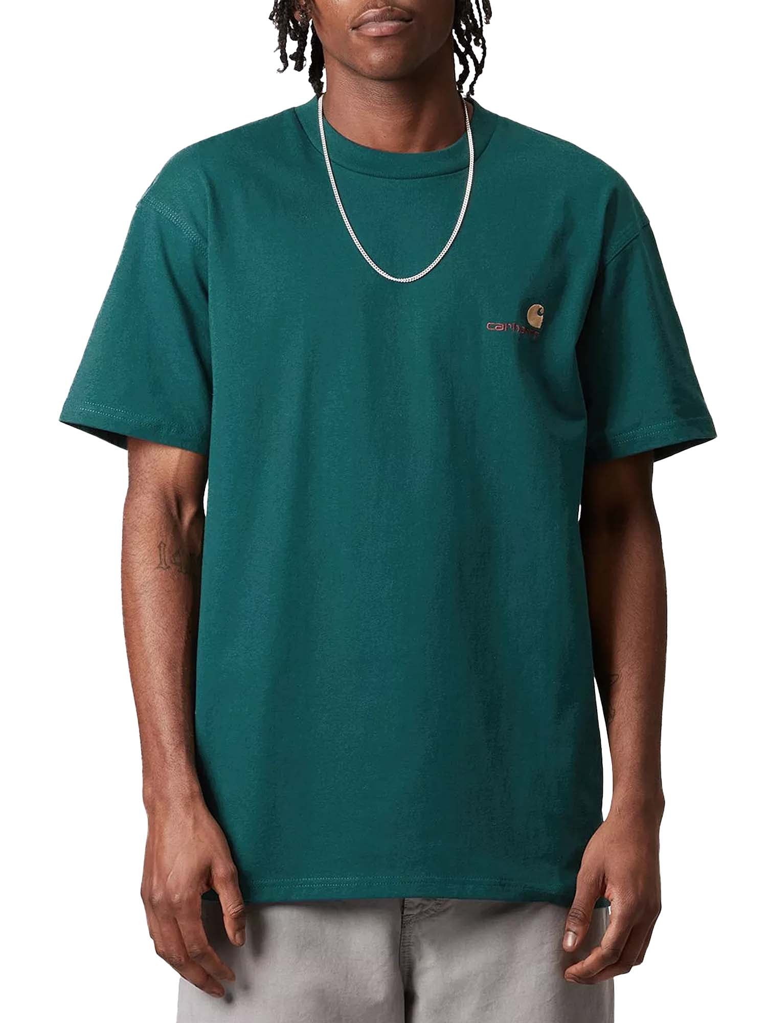 Carhartt Wip S/S American Script T-Shirt Verde