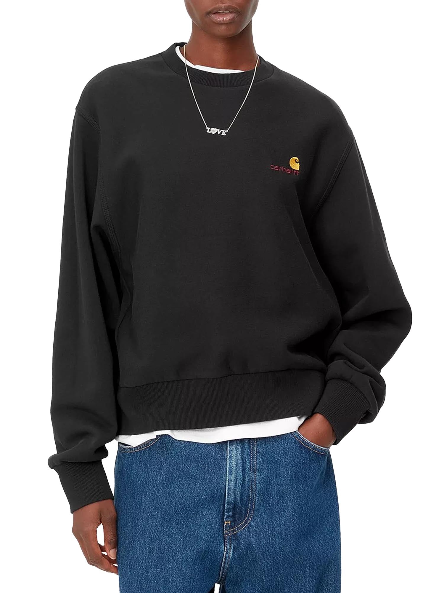 Carhartt Wip W' American Script Sweatshirt Nero