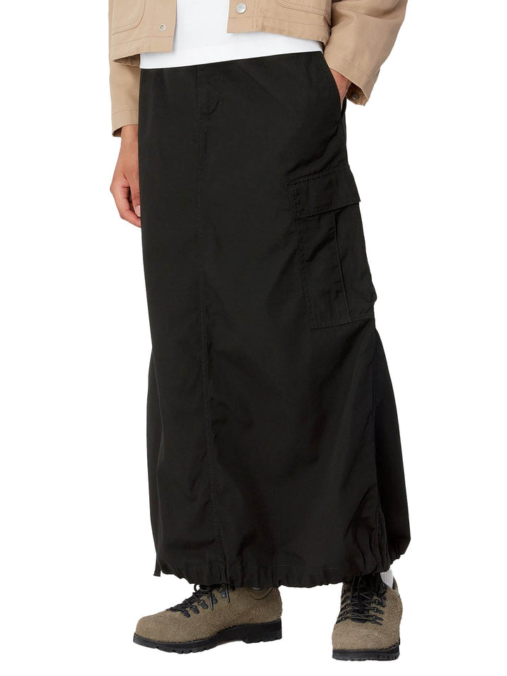 Carhartt Wip W' Cargo Skirt Long Nero