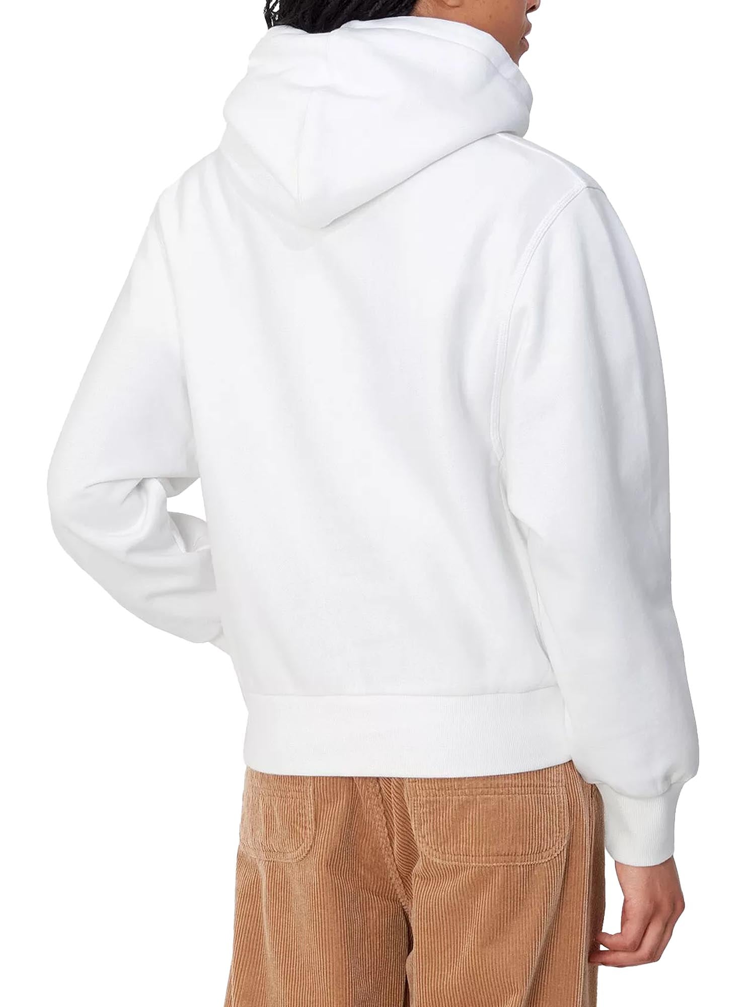 Carhartt Wip W' Hooded American Script Sweatshirt Bianco