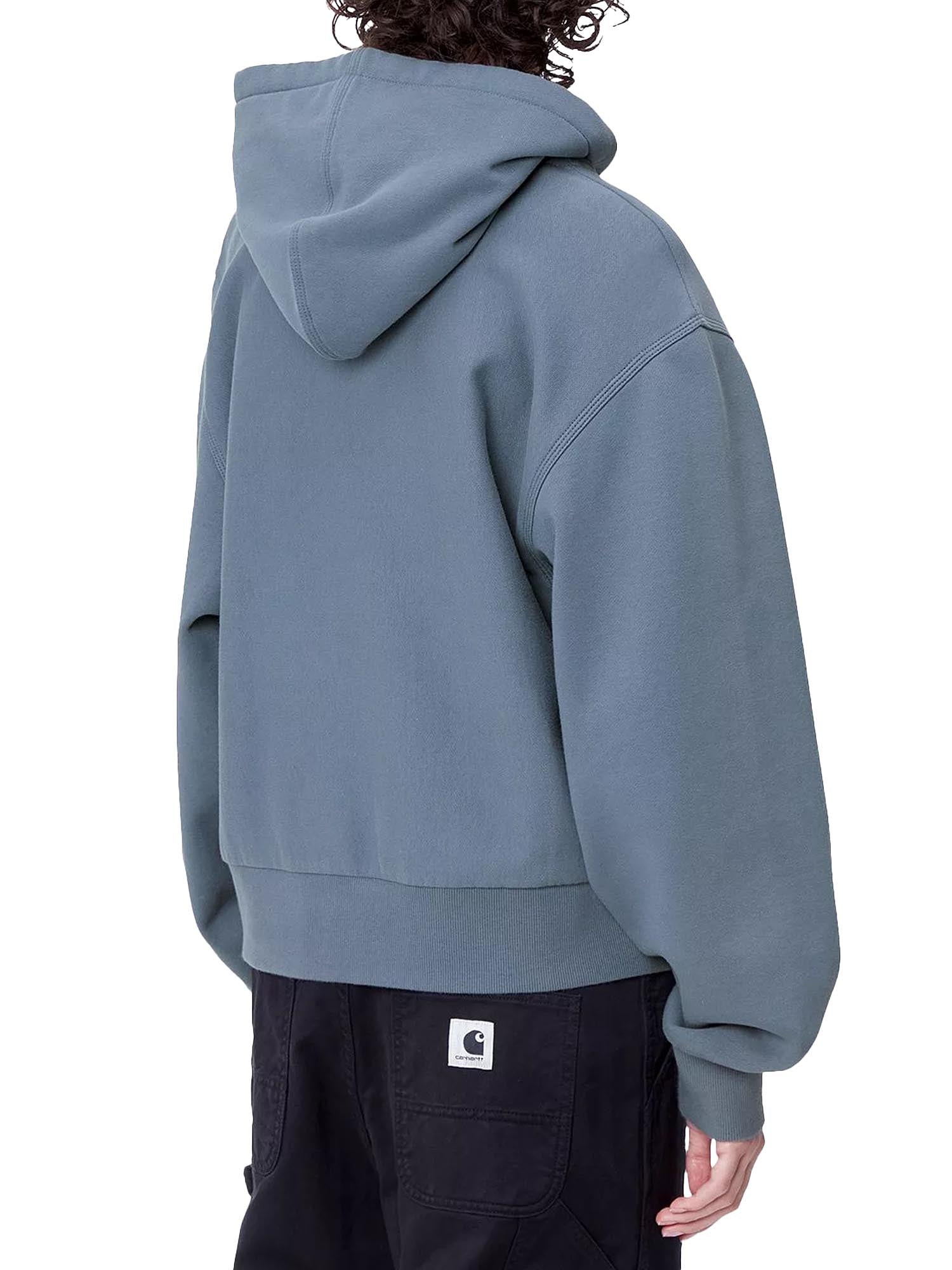 Carhartt Wip W' Hooded American Script Sweatshirt Blu