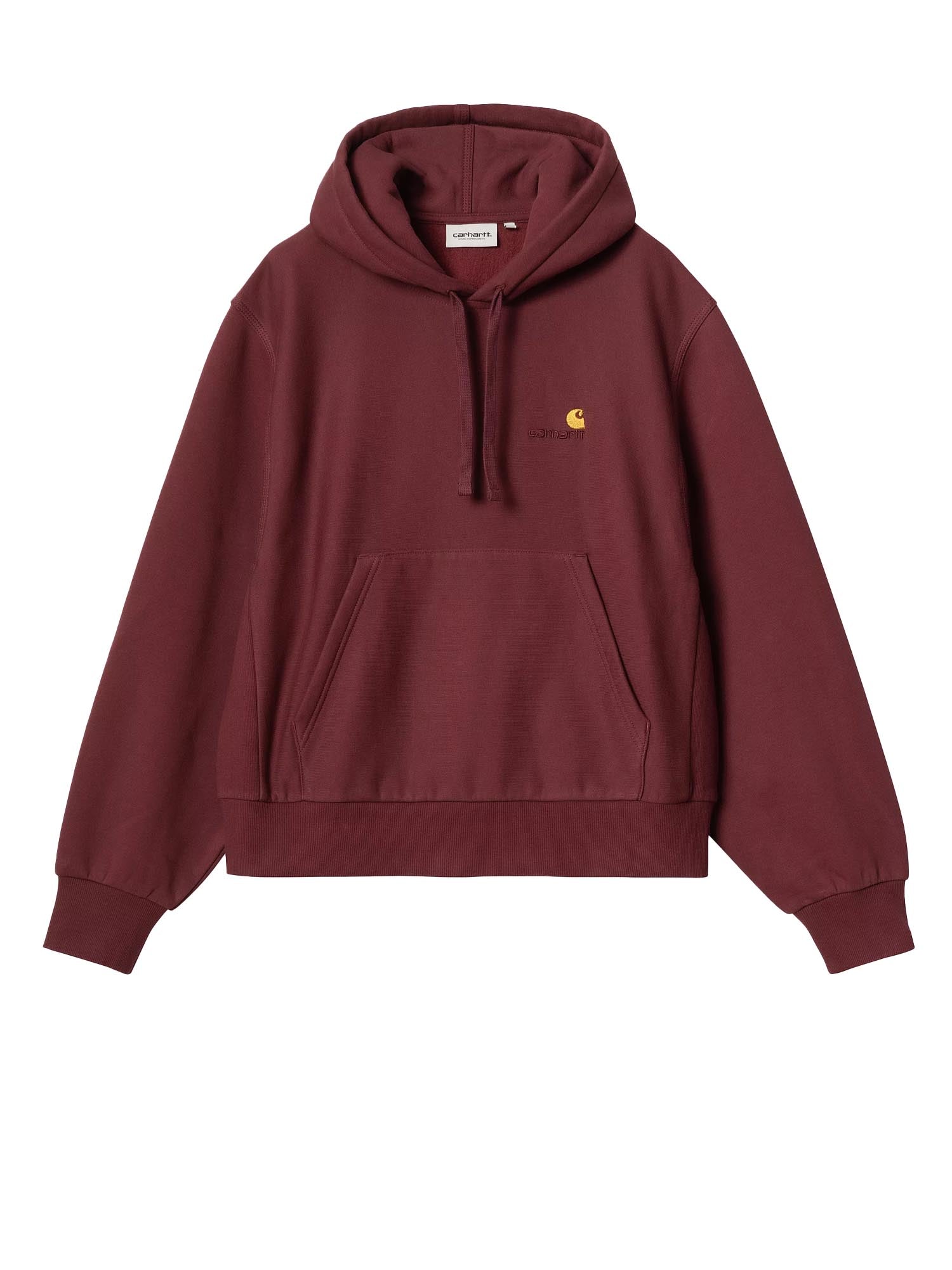 Carhartt Wip W' Hooded American Script Sweatshirt Rosso