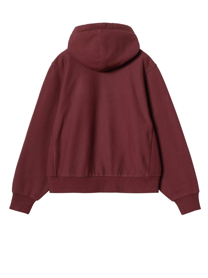 Carhartt Wip W' Hooded American Script Sweatshirt Rosso