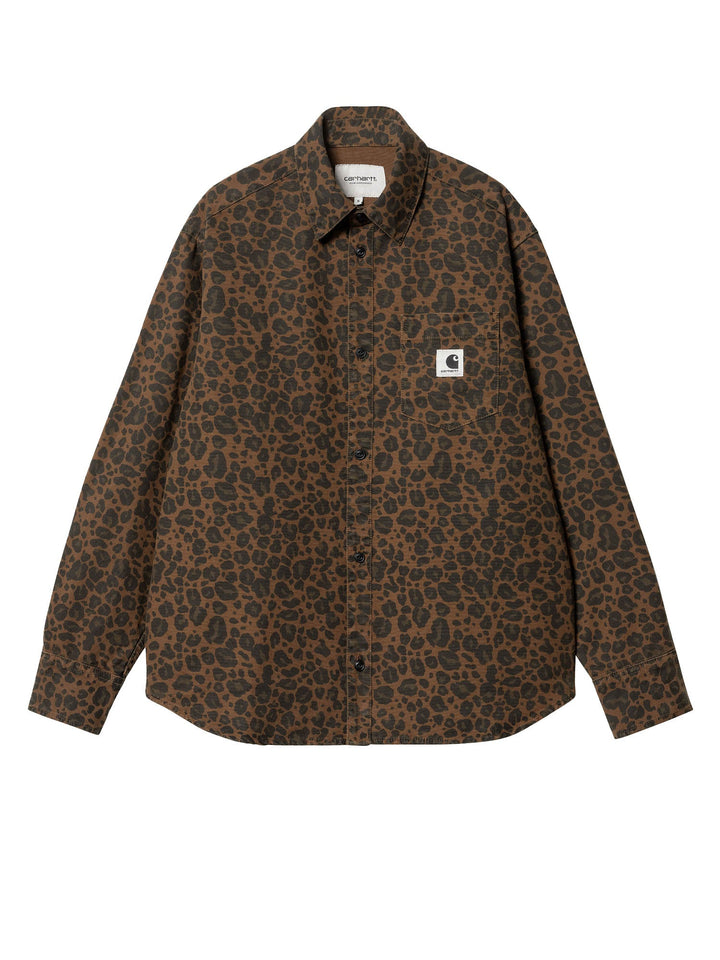 Carhartt Wip W' L/S Leo Shirt Marrone