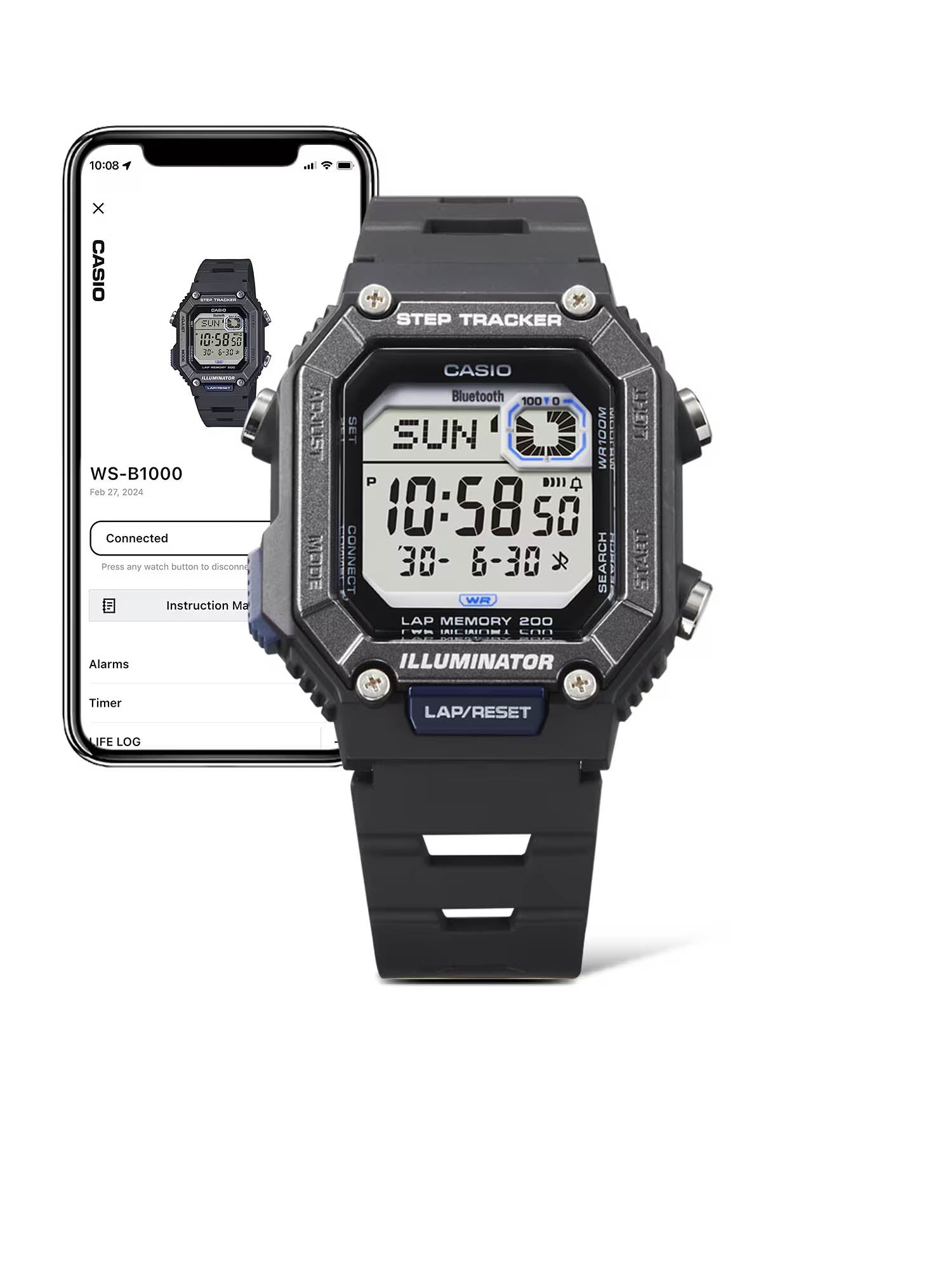 Casio Orologio WS-B1000-1AV Nero