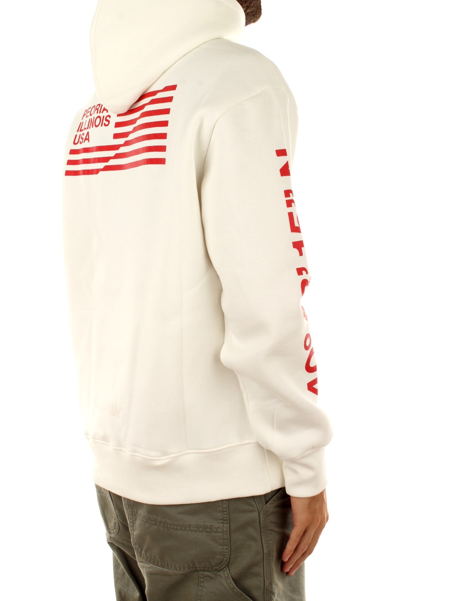 Cat Wwr Flag Hoodie Bianco