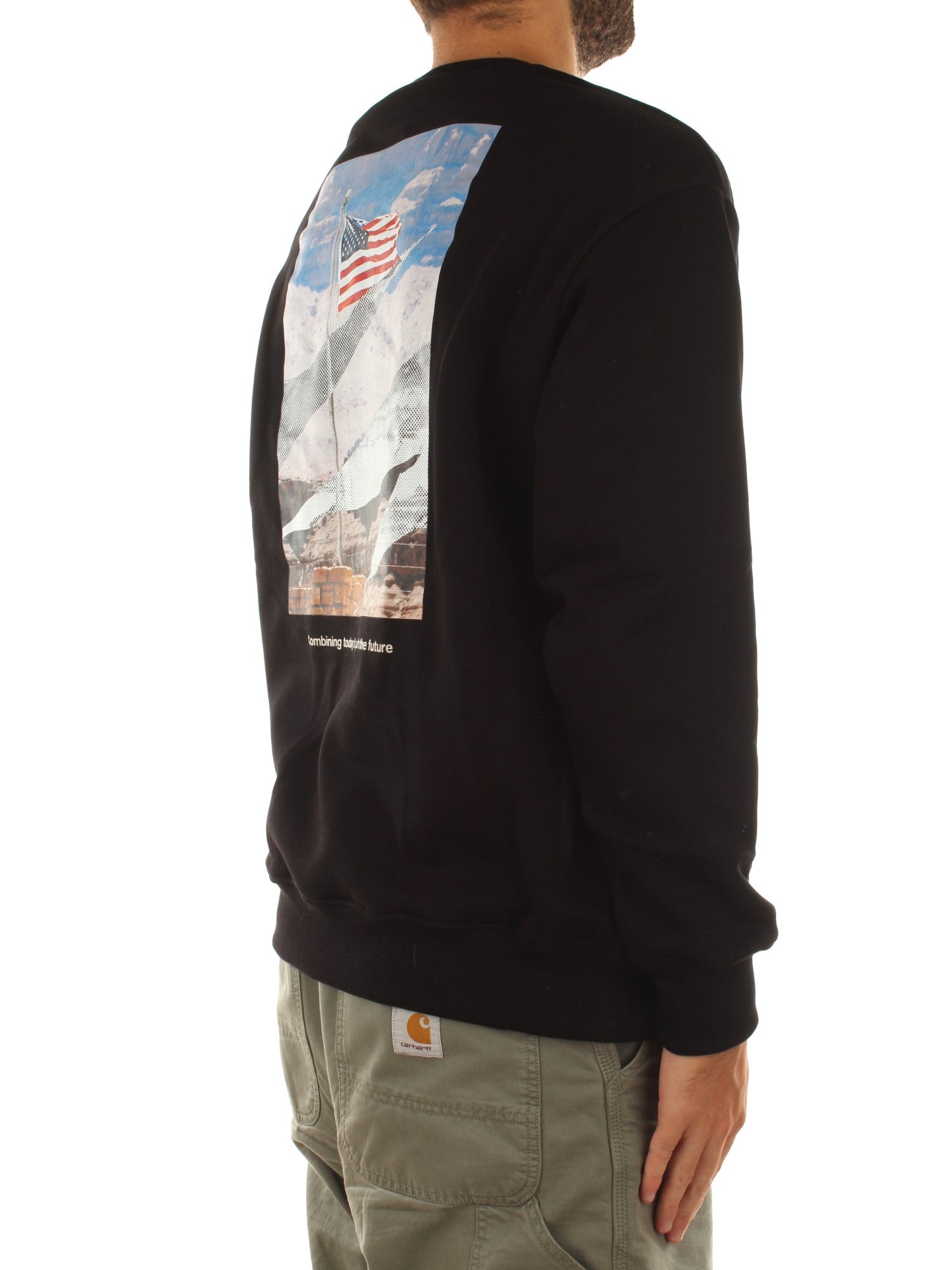 Cat Wwr Stars And Stripes Crewneck Nero