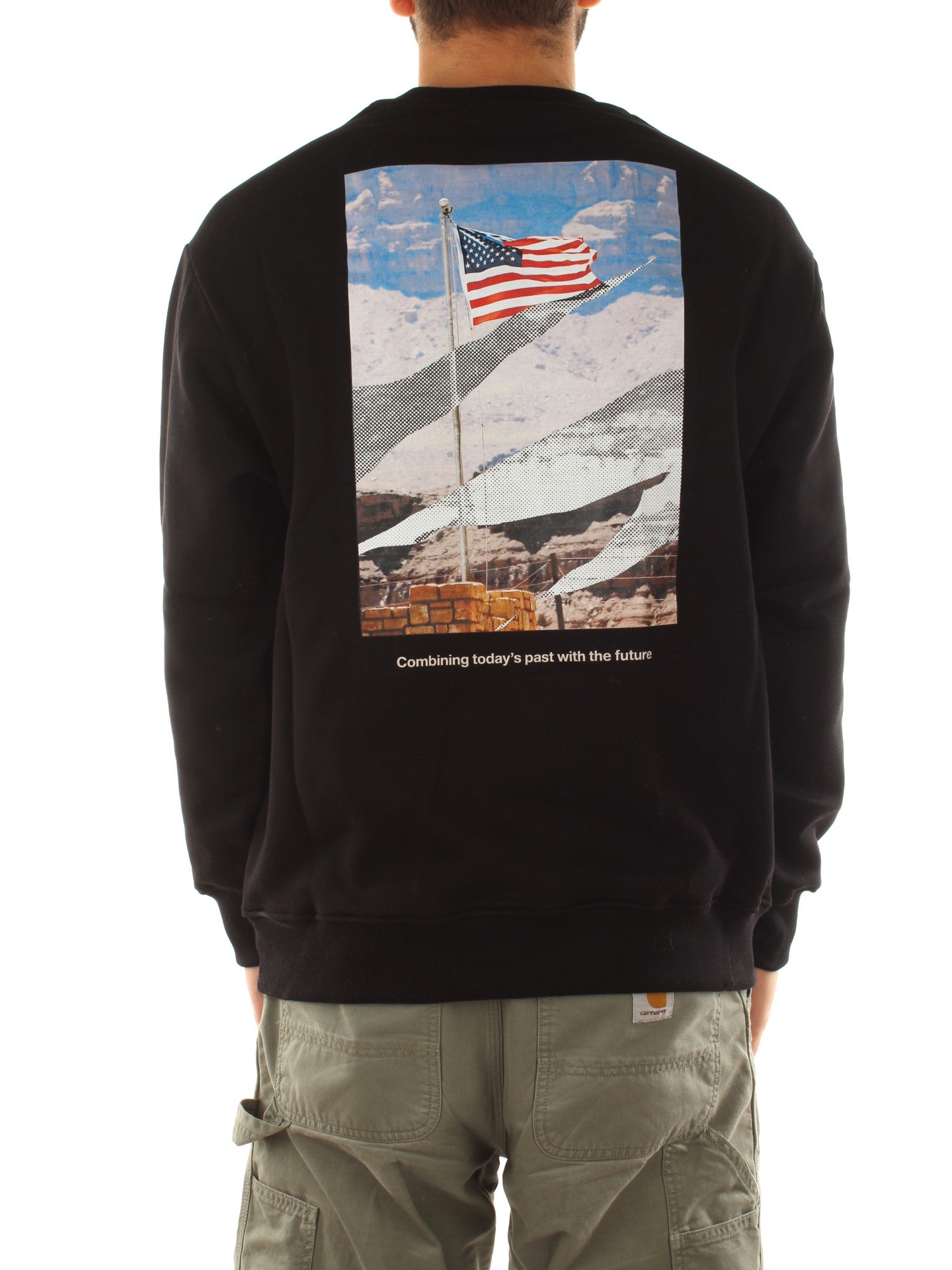 Cat Wwr Stars And Stripes Crewneck Nero