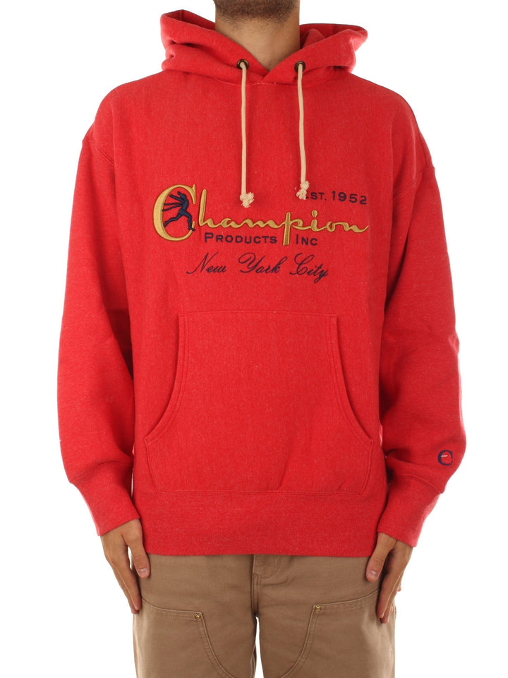 Champion Hooded Sweatshirt Rosso